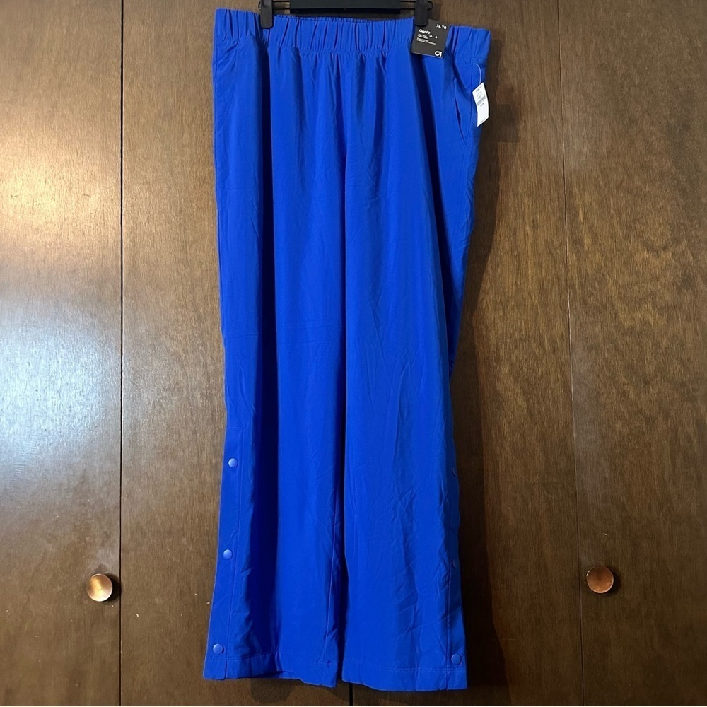 GAP Women's GapFit Recycled Fleece-Lined Track Pants Bristol Blue Sz XL Gym - Picture 6 of 12
